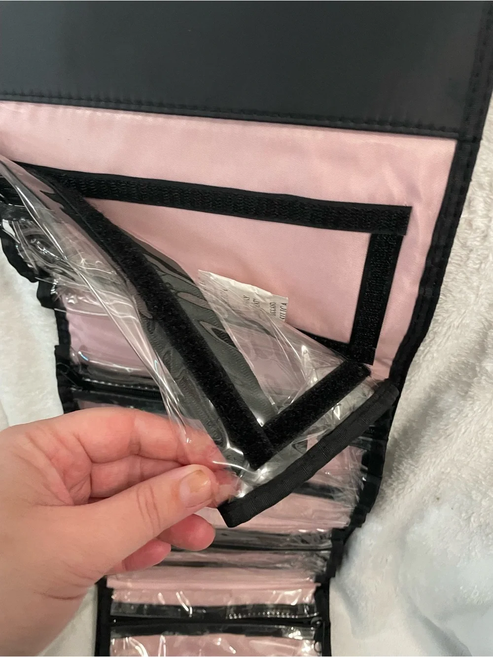 Mary Kay Black Fold-Over Cosmetic Pouch
